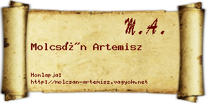 Molcsán Artemisz névjegykártya